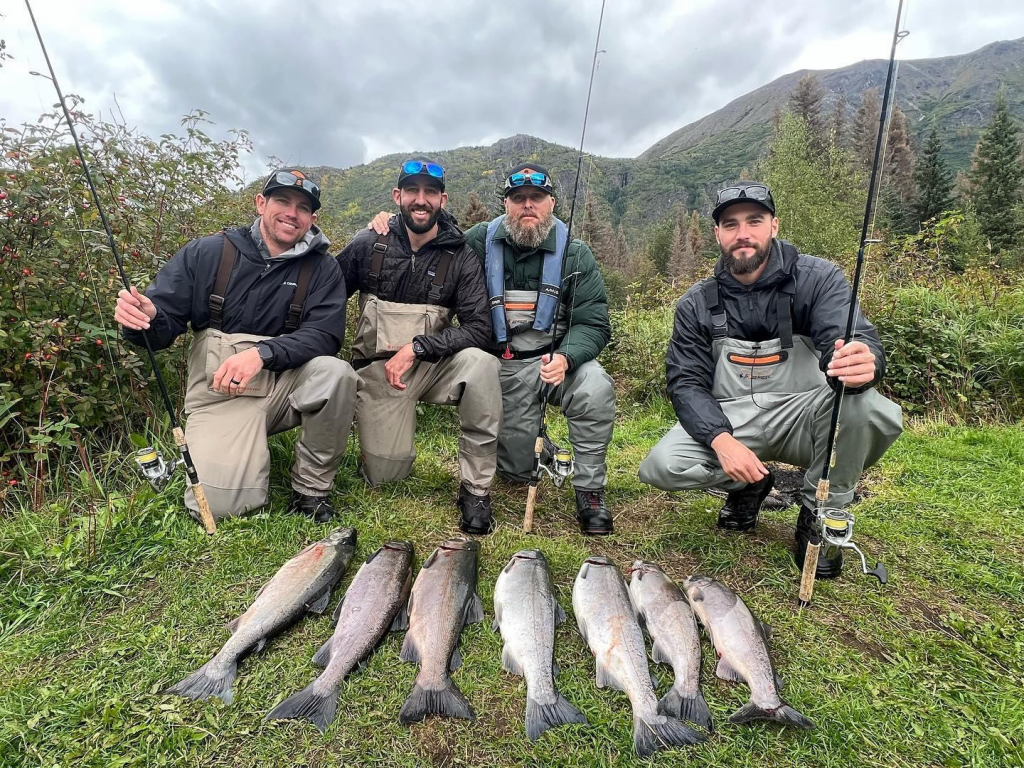 anglers-posing-fish-high-quality-gear-Kenai-River