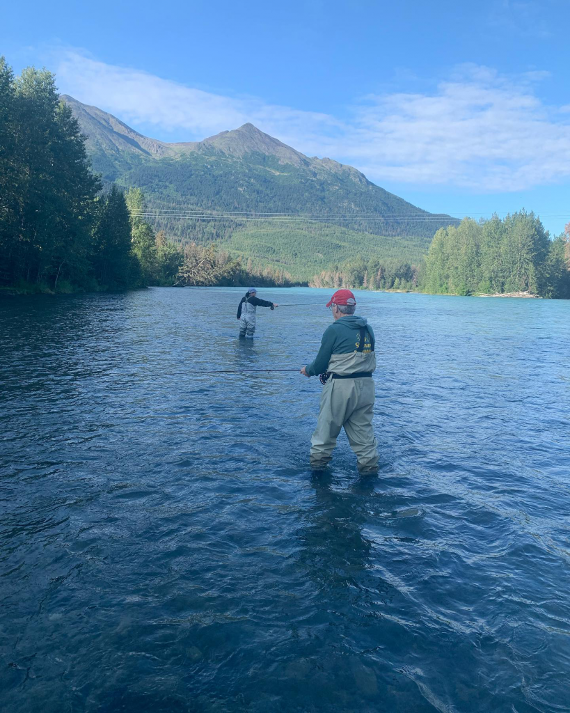 the Kenai River's water currents